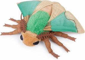 Green Moth Plush Toy, Large Green Moth Stuffed Animals 16in, Realistic Soft Big Moth Plushie Model Toy, Unique Plush Gift Collection for Kids, Medium