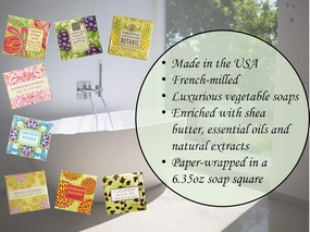 Greenwich Bay Cleansing Spa Soap, Shea Butter, and Cocoa Butter. Blended with Loofah and Apricot Seed, No Parabens, No Sulfates 6.35 Ounce (3 Pack) (Lemon Verbena)