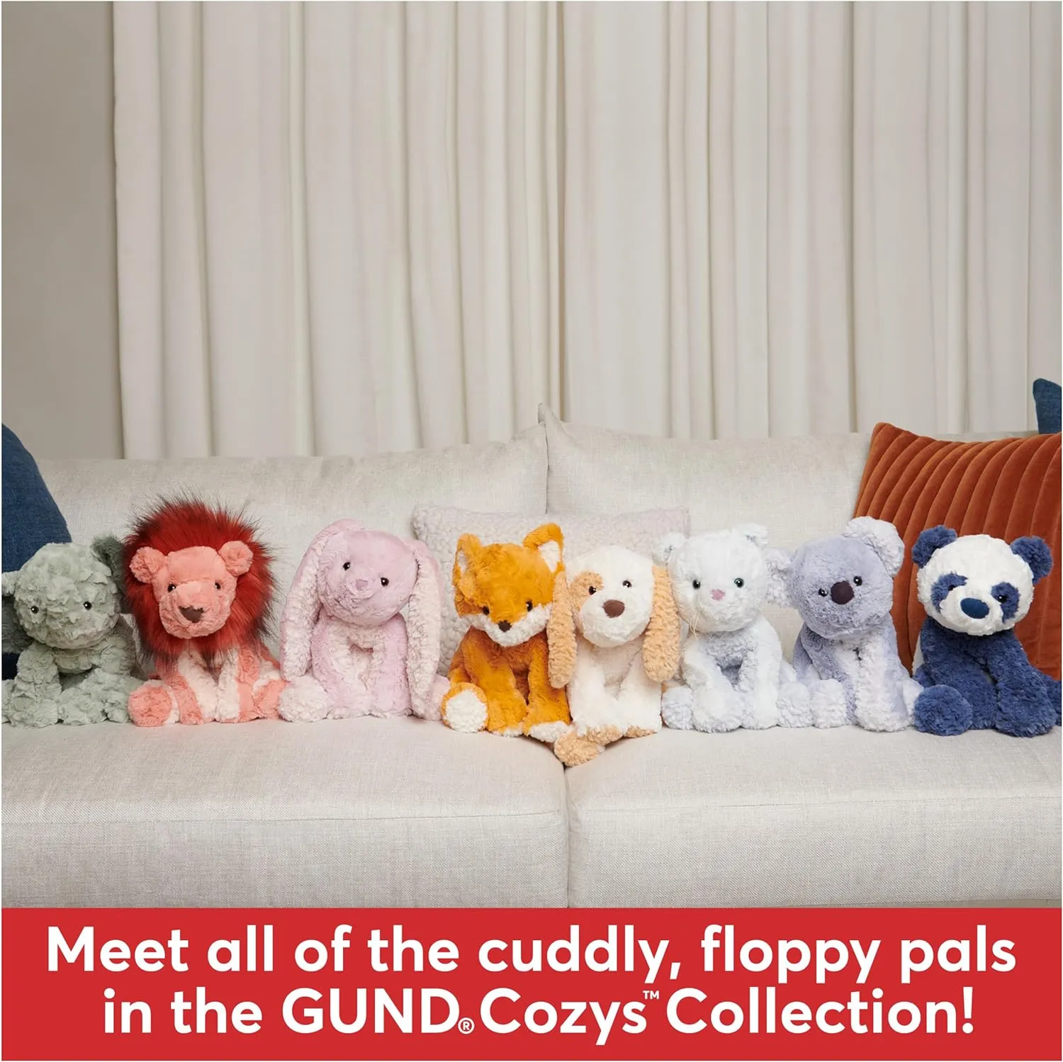 GUND Cozys Collection Fox Stuffed Animal Plush Toy for Ages 1 and Up, Orange, 10”