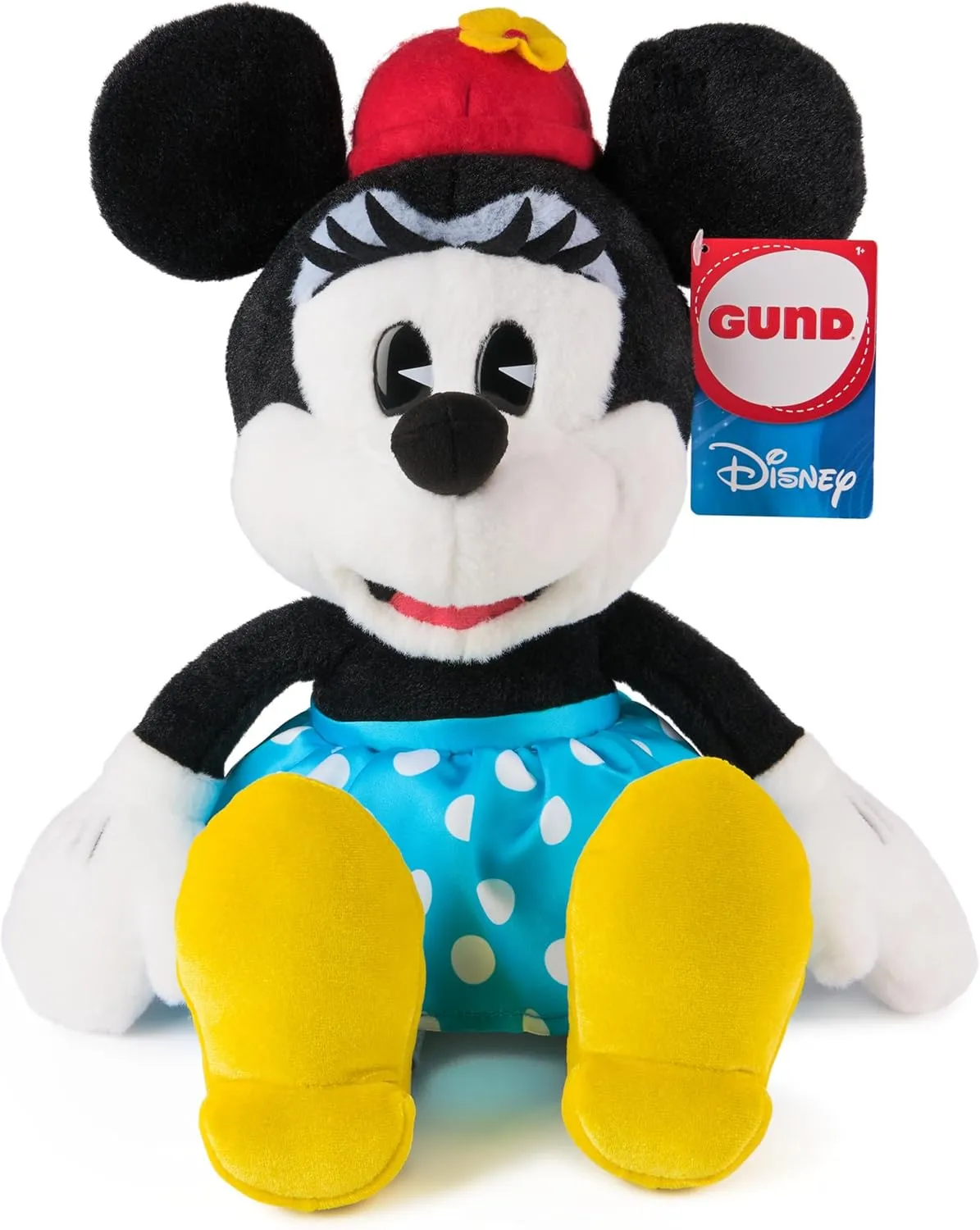 GUND Disney Official Minnie Mouse Classic Plush, Mickey and Friends, Deluxe Collector Stuffed Animal for Ages 1 and Up, Black/White, 14”