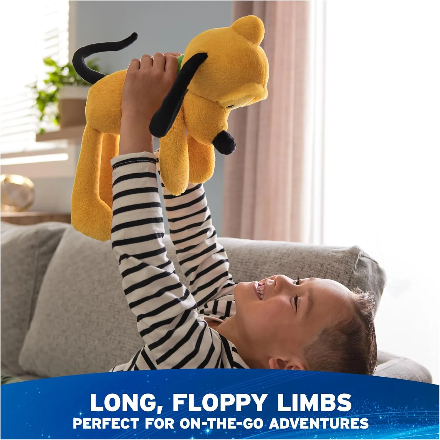 GUND Disney Official Pluto Toothpick Plush, Pluto Dog Stuffed Animal for Ages 1 and Up, Yellow, 15”