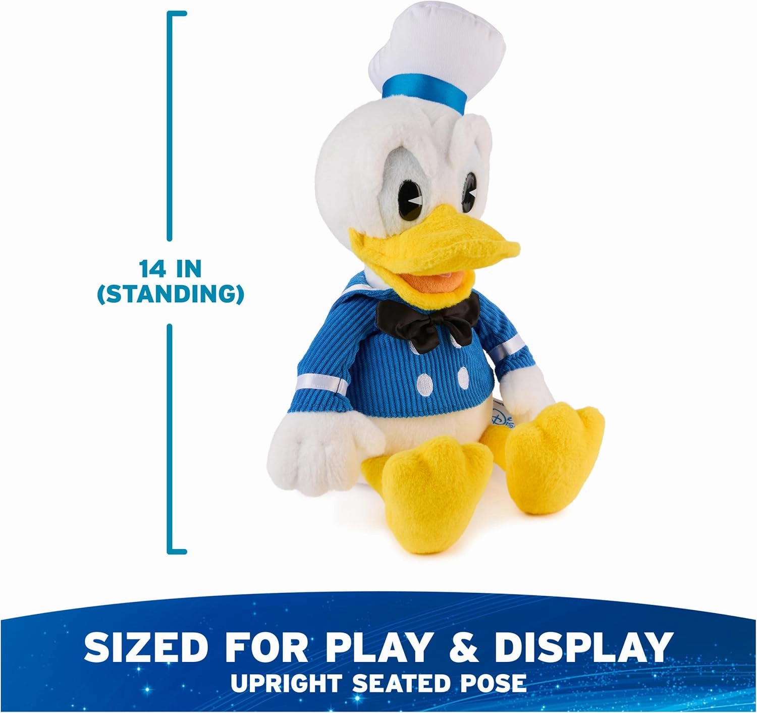 GUND Disney Official Donald Duck Classic Plush, Mickey and Friends, Deluxe Collector Stuffed Animal for Ages 1 and Up, Blue/White, 14”
