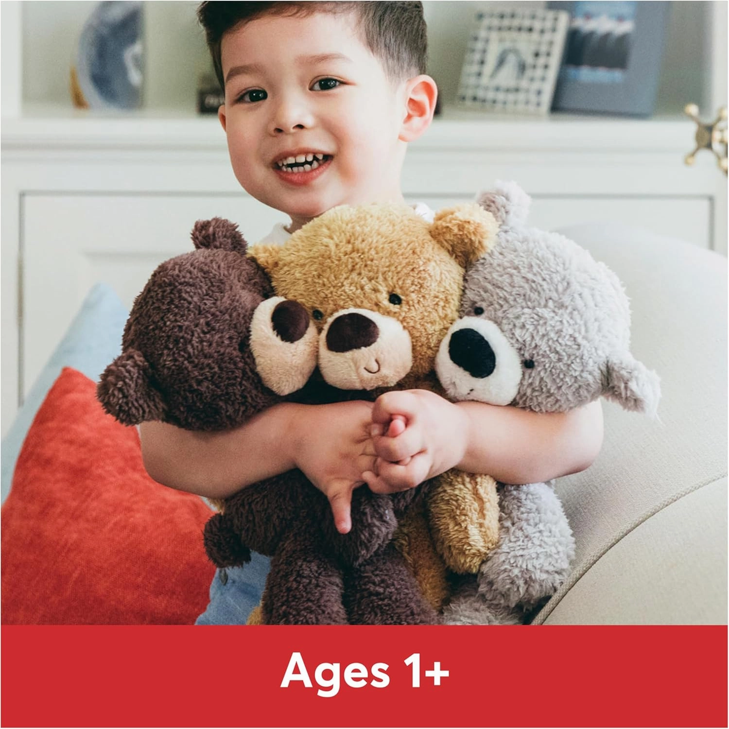 GUND Fuzzy Teddy Bear, Premium Stuffed Animal for Ages 1 and Up, Beige, 13.5”