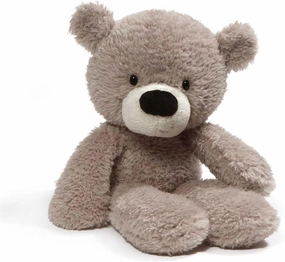 GUND Fuzzy Teddy Bear, Premium Stuffed Animal for Ages 1 and Up, Gray, 13.5”