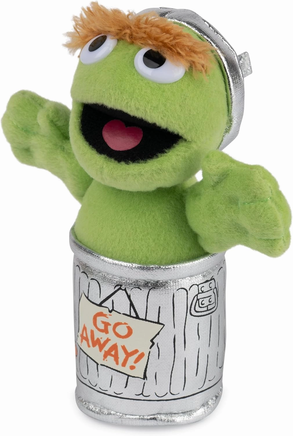 GUND Sesame Street Official Oscar The Grouch Muppet Beanbag, Premium Plush Toy for Ages 1 & Up, Green/Silver, 5”