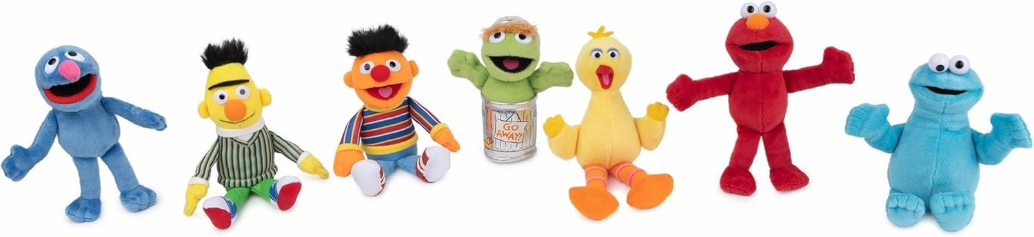 GUND Sesame Street Official Oscar The Grouch Muppet Beanbag, Premium Plush Toy for Ages 1 & Up, Green/Silver, 5”