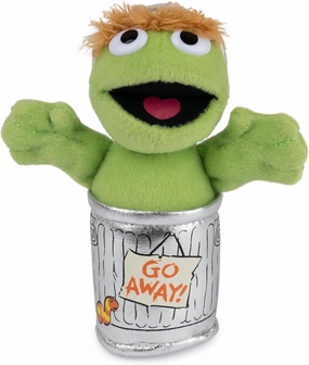 GUND Sesame Street Official Oscar The Grouch Muppet Beanbag, Premium Plush Toy for Ages 1 & Up, Green/Silver, 5”