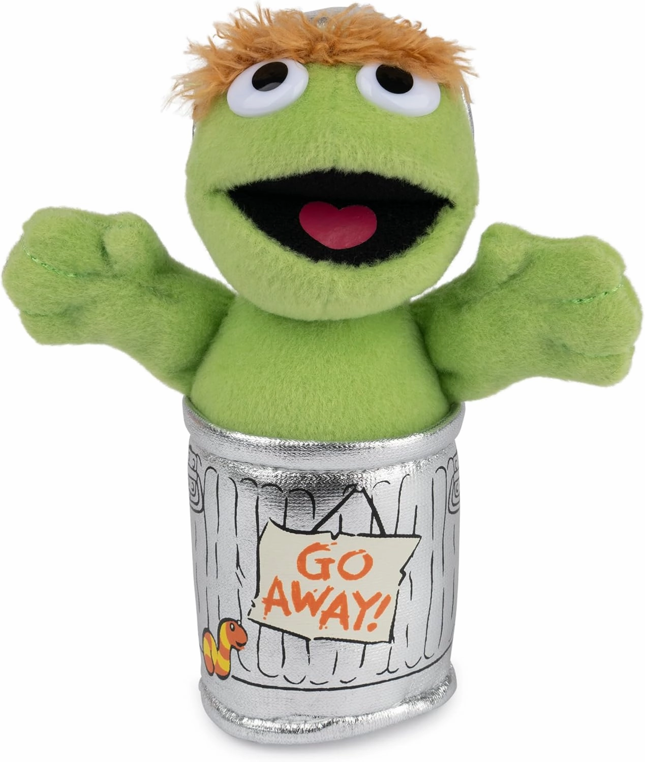 GUND Sesame Street Official Oscar The Grouch Muppet Beanbag, Premium Plush Toy for Ages 1 & Up, Green/Silver, 5”