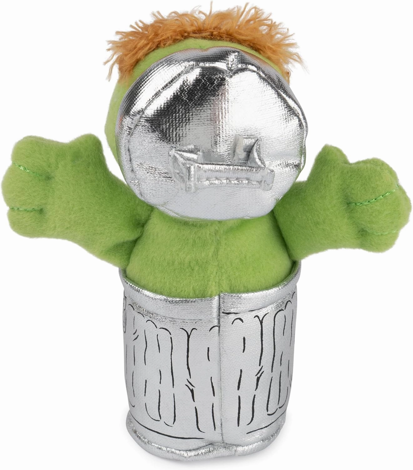 GUND Sesame Street Official Oscar The Grouch Muppet Beanbag, Premium Plush Toy for Ages 1 & Up, Green/Silver, 5”
