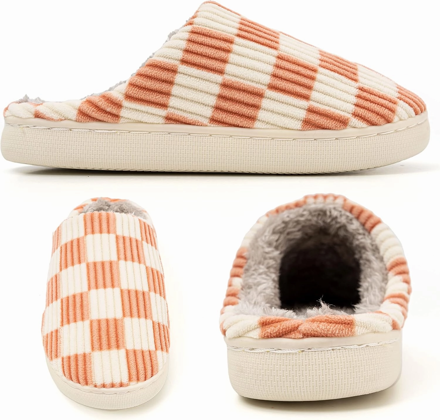 Guyarns House Slippers for Women & Men - Fuzzy, Casual Indoor/Outdoor Shoes with Memory Foam & Faux Fur Lining