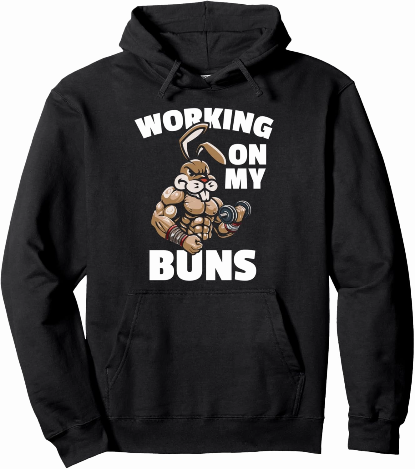 Gym Maniac Easter Workout- Working on my Buns BB Fitness Fun Pullover Hoodie