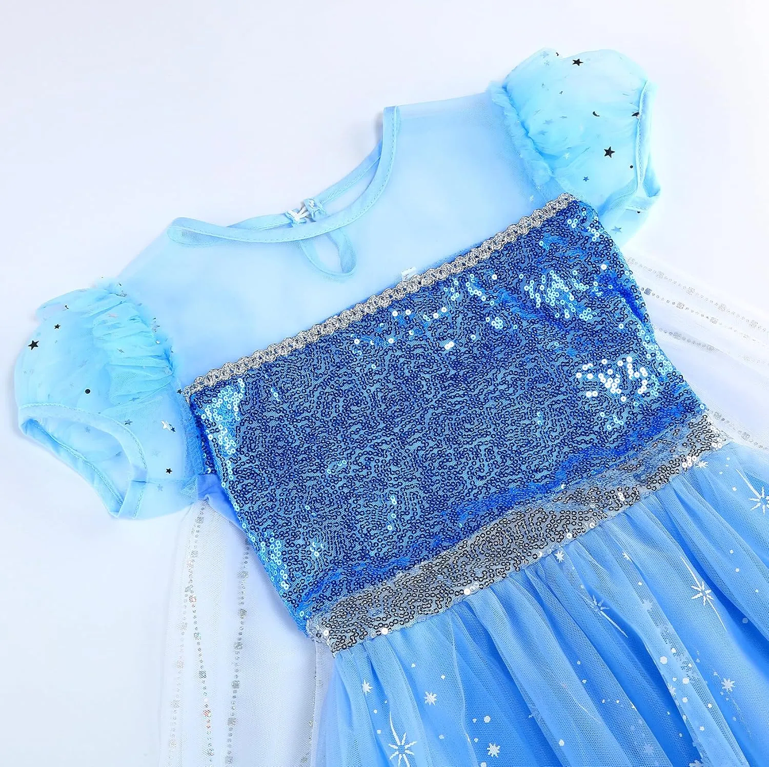 GZ-LAOPAITOU Light Up Princess Dresses for Girls Princess Dress Up Halloween Party Princess Costume with Long Cape