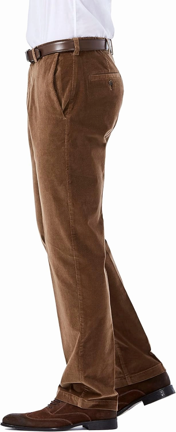 Haggar Mens Classic Fit Stretch Corduroy Pant