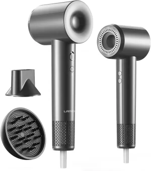 Hair Dryer, 150000 RPM Portable Professional High Speed Ionic Blow Dryer for Fast Drying, 500 Million Negative Ions Care & Heat-Control & Low Noise with Magnetic Diffuser & Nozzle, 5 Temps & 3 Speeds
