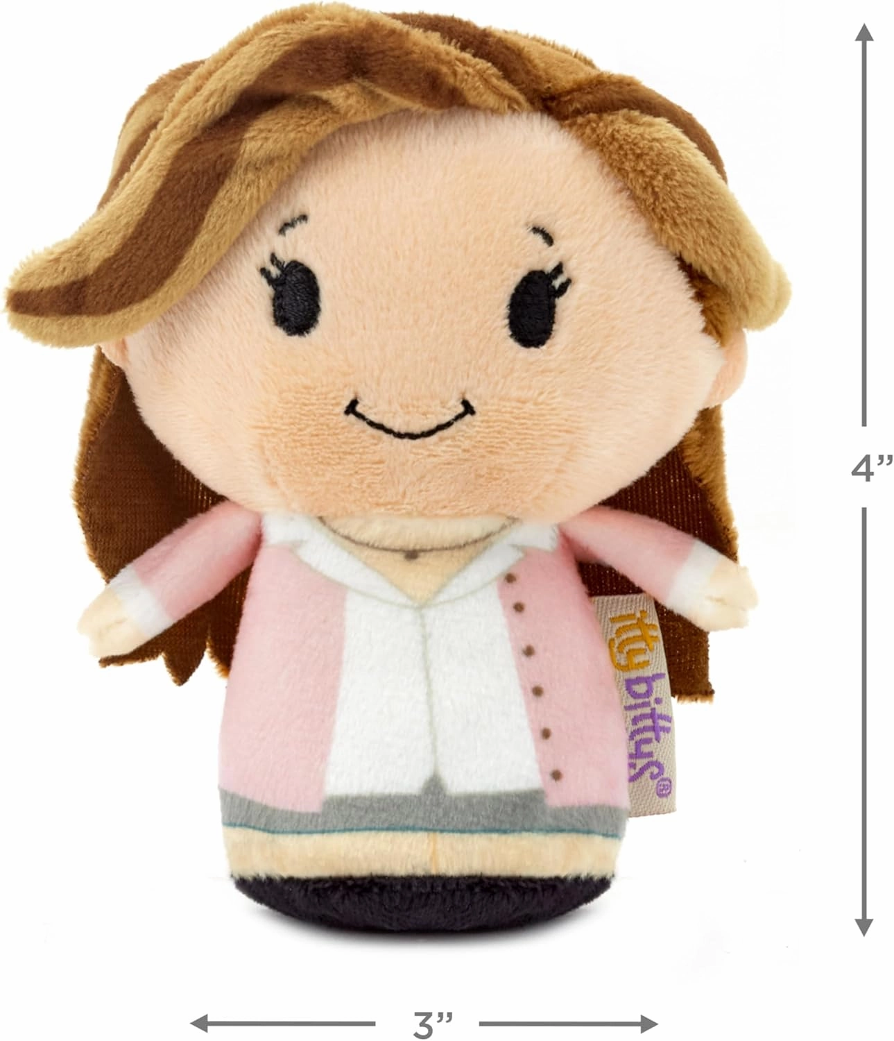 Hallmark itty Bitty The Office Plush Toys (Jim and Pam) Set of 2, 4" Mini Stuffed Animals, The Office TV Show Gifts