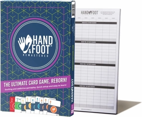 Hand & Foot Remastered 8 Player Edition   Bonus 120-Page Scorepad – Card Game for Adults & Families