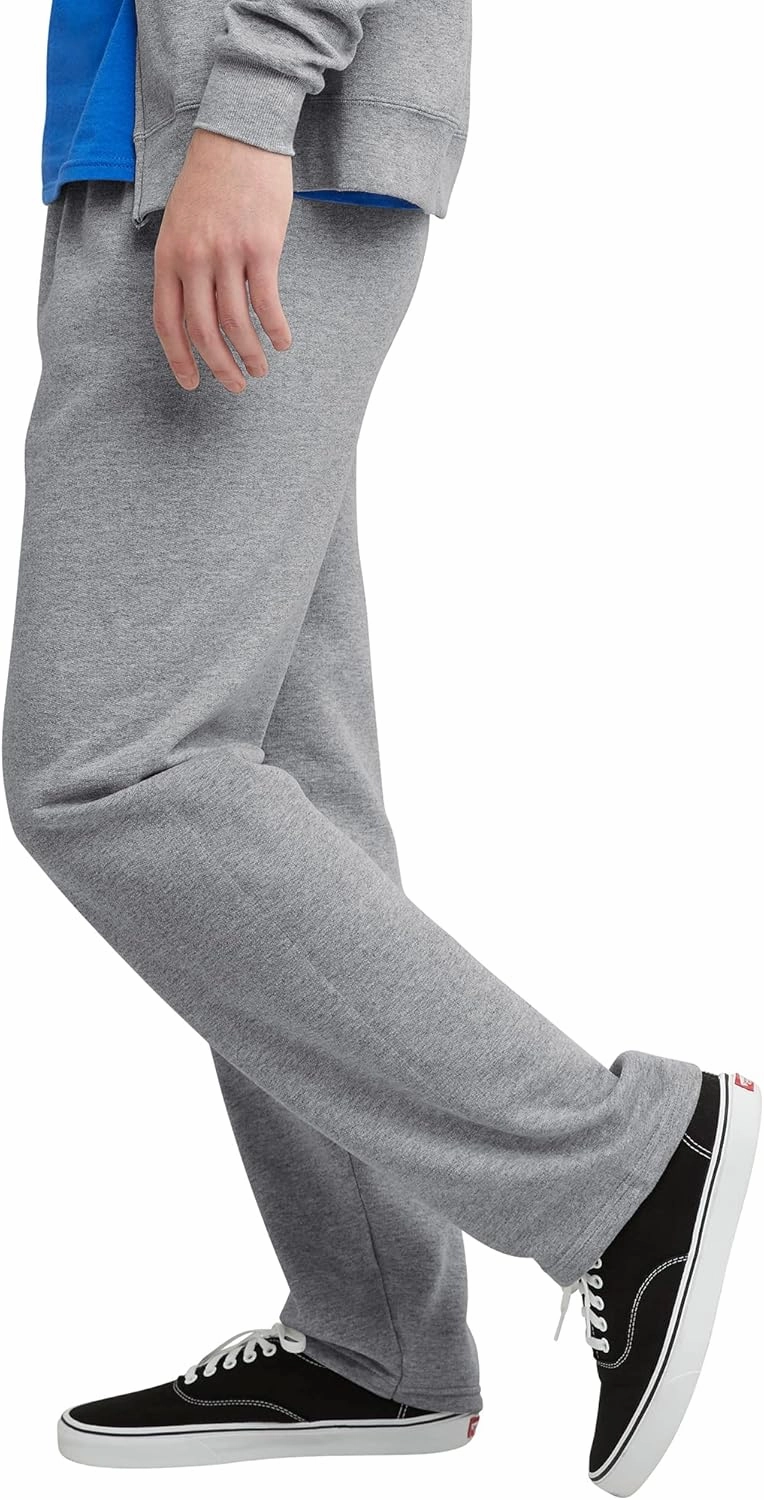 Hanes, EcoSmart Fleece Sweats for Men, Open Bottom Sweatpants, 30.5"