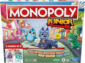 Hasbro Gaming Monopoly Junior, Family Board Game for 4  Year Old Kids, Strategy Games for 2-6 Players, Fun Christmas and Birthday Party Gift Idea for Boys and Girls
