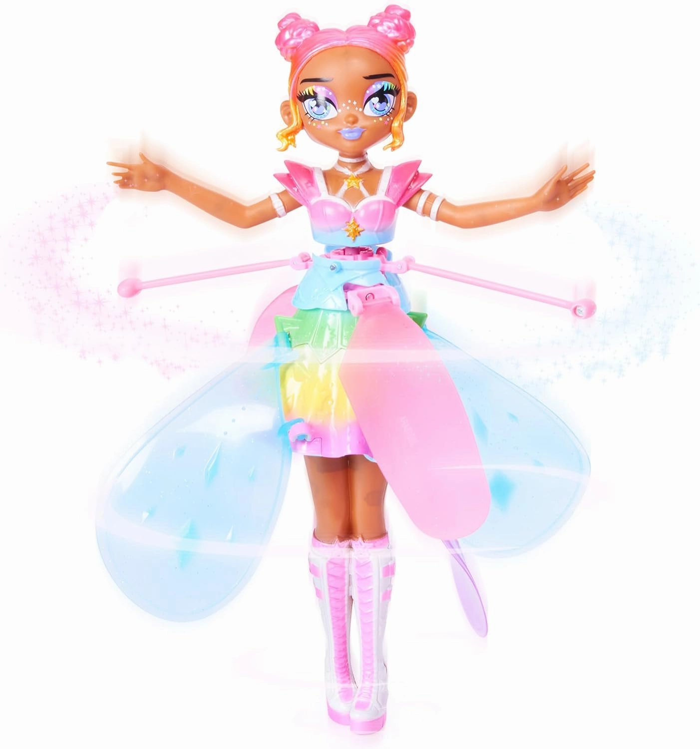 Hatchimals Pixies, Crystal Flyers Rainbow Glitter Idol Magical Flying Toy Doll with Lights, Girls Gifts, Kids Toys for Girls Ages 6 and up