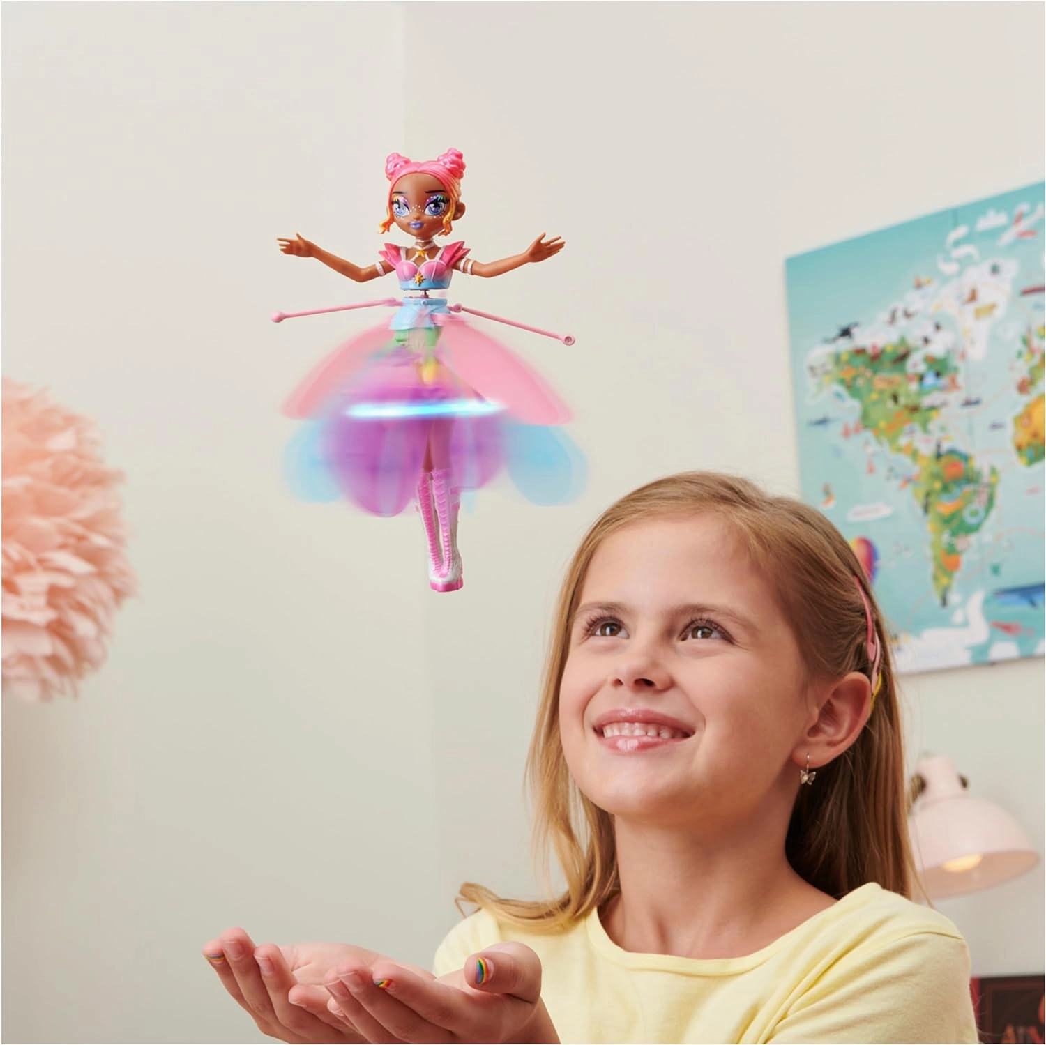 Hatchimals Pixies, Crystal Flyers Rainbow Glitter Idol Magical Flying Toy Doll with Lights, Girls Gifts, Kids Toys for Girls Ages 6 and up