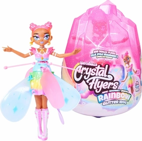 Hatchimals Pixies, Crystal Flyers Rainbow Glitter Idol Magical Flying Toy Doll with Lights, Girls Gifts, Kids Toys for Girls Ages 6 and up