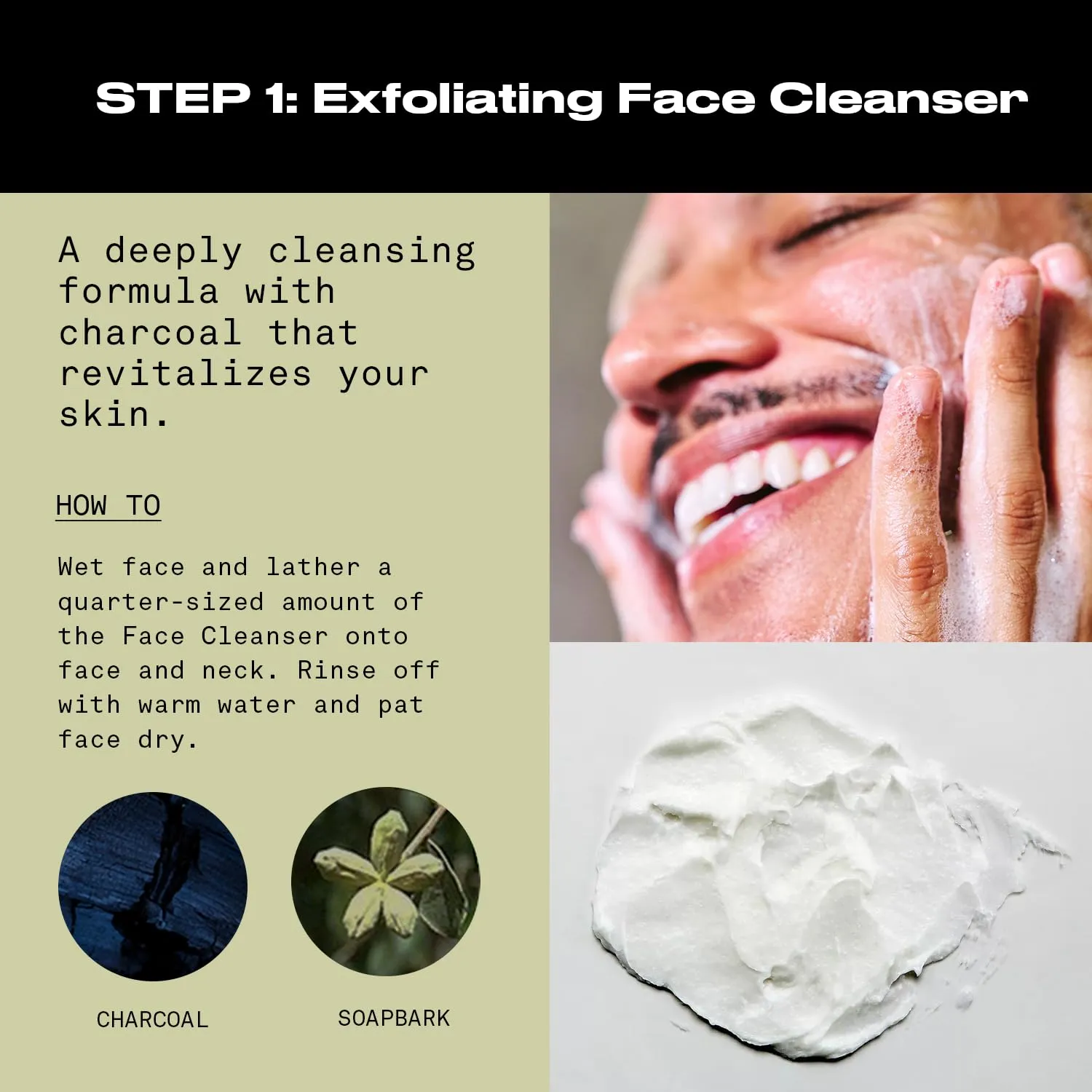 Hawthorne Men's Deep Exfoliating Skincare Set With Charcoal Face Cleanser and Face Lotion. For Normal to Oily Skin. All Natural Ingredients, Paraben Free, Phthalate Free. 4 Fl. Oz. Each.