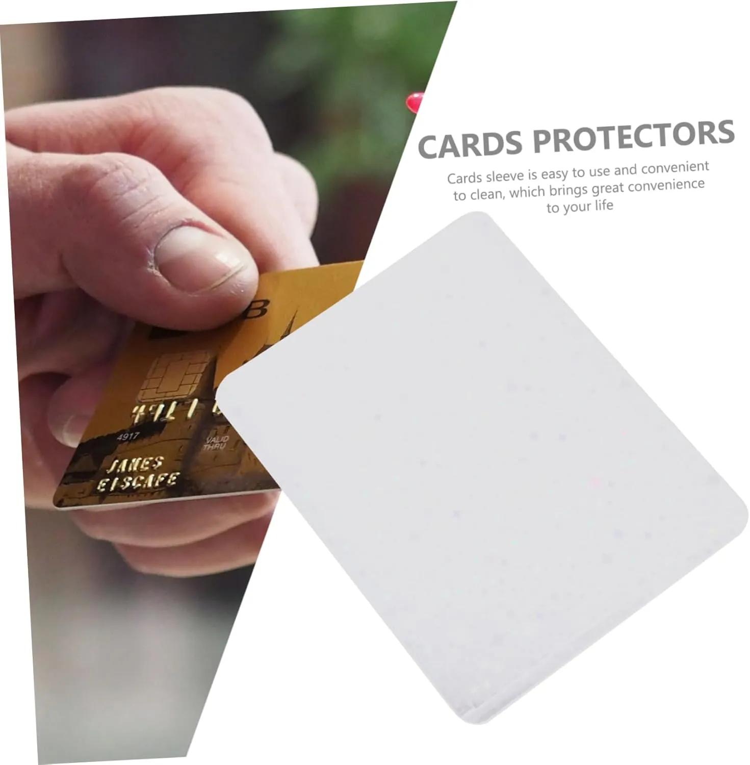 Healifty 50pcs Holographic Heart Card Sleeves Album Transparent Trading Card Protectors Simple for Storage and Display