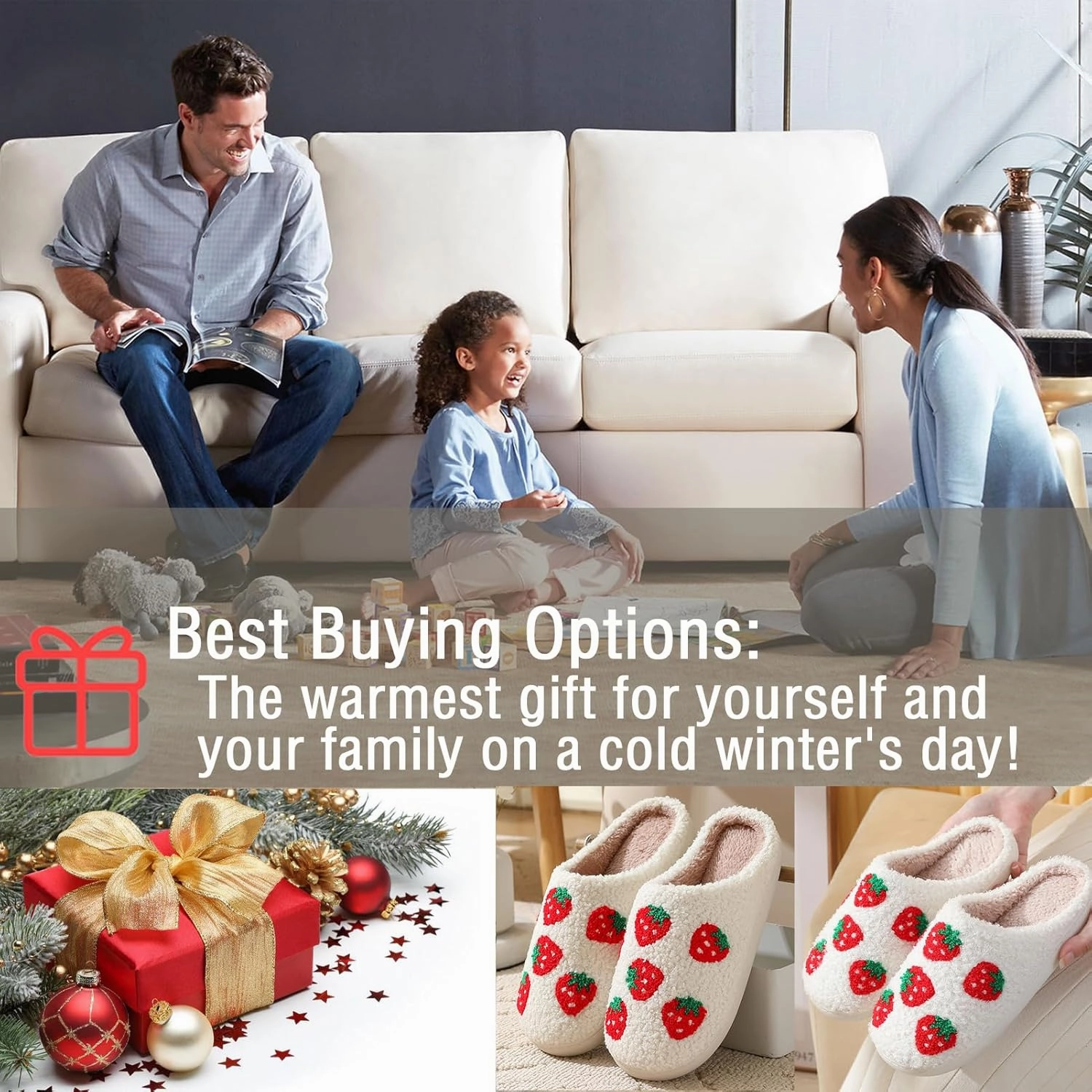 Heart/Happy Face Slippers for Women,Cute Indoor Memory Foam Slip,White Curly Soft Plush,Warm Winter Gift,Prime membership low prices，Mother's Day gift