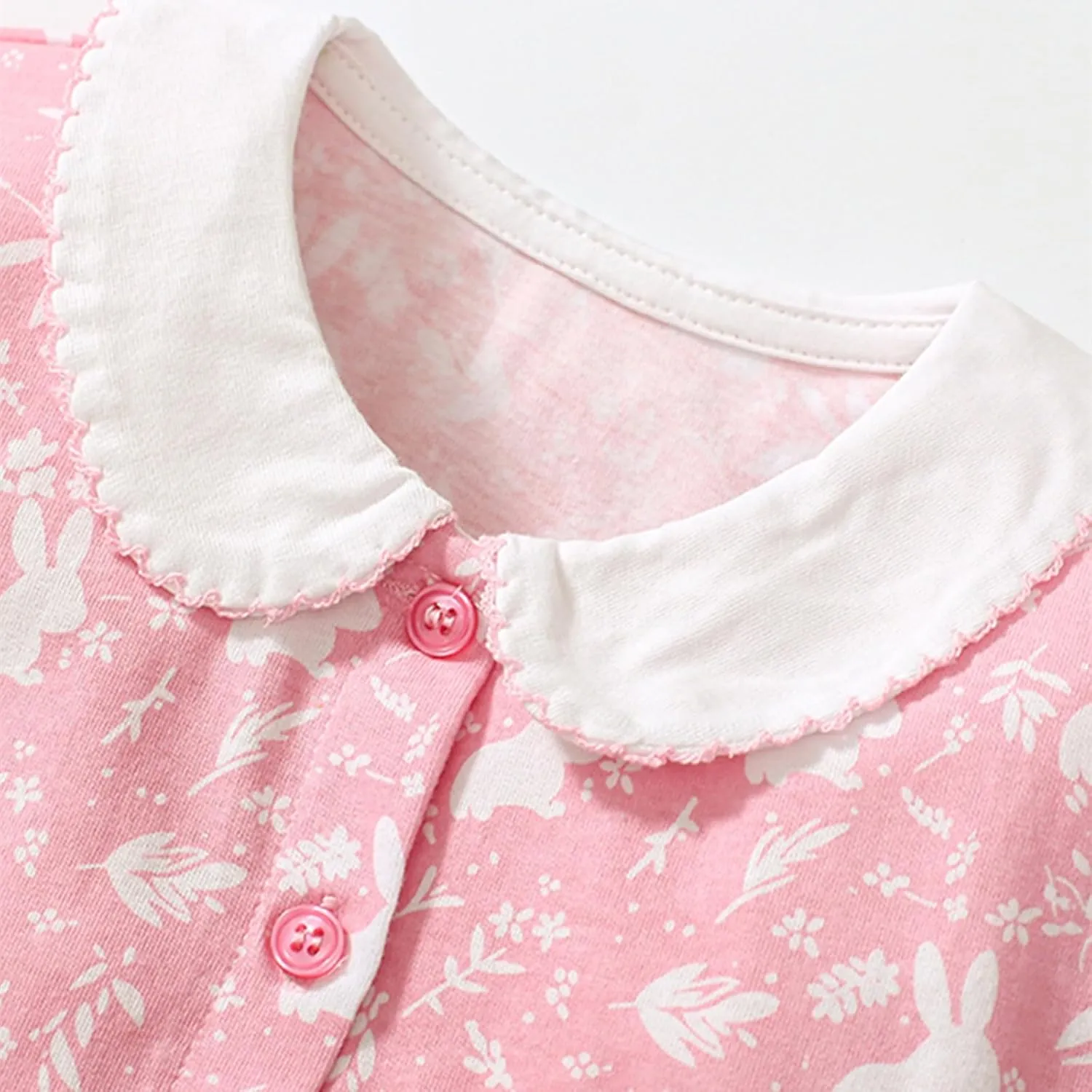 HILEELANG Toddler Girl Short Sleeve Dress Cotton Casual Spring Summer Easter Applique Playwear Dresse Size 2-8 Yeras