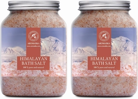 Himalayan Salt Pink Crystal Salt - Set 2x46 Oz -100% Pure & Natural - Himalayan Salt for Stress Relief - Detox Cleanse