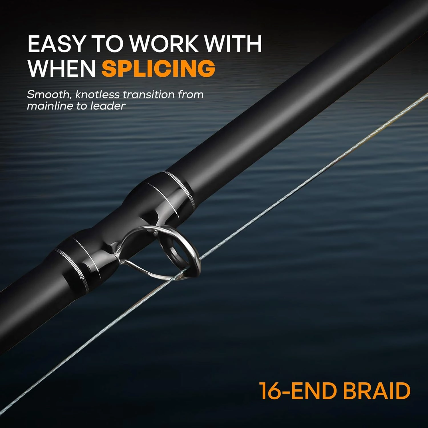 Hollow Core Braided Fishing Line - USA Made, Spliceable Braid for Bluewater Angling, Superior Knotless Leader Transition - 16-Strand for Increased Reel Capacity
