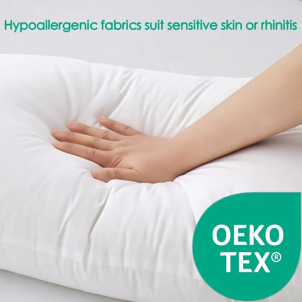 Hotel Collection Bed Pillows King Size Set of 2 Back Sleeper Pillow for Adults Stomach Kids Side Sleeping Medium Soft Plush Fluffy White 20x36 inches