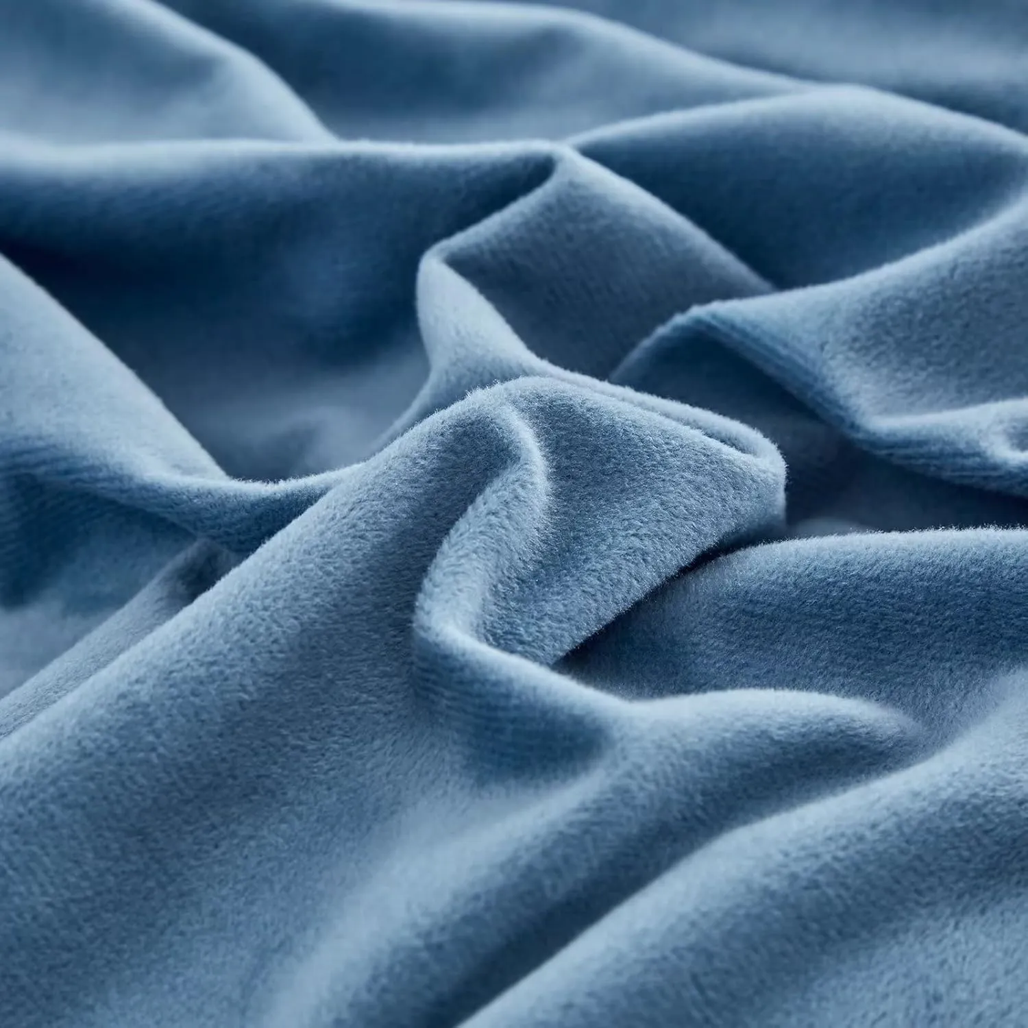 Houseri Velvet Blue Comforter Set Queen Light Blue Bedding Comforter Fluffy Dusty Blue Flannel Bedding Sets Lake Blue Sherpa Comforters Sets Warm Fuzzy Bedding Blanket