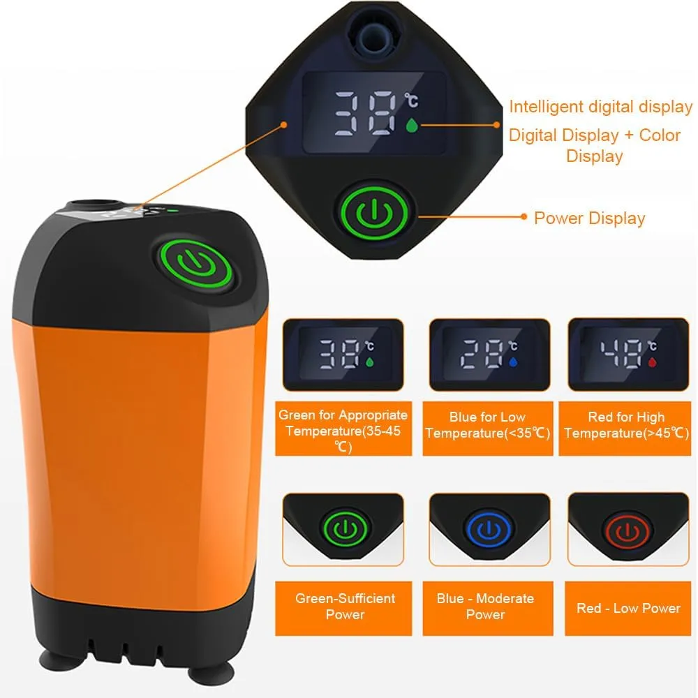 HXBER Portable Shower for Camping Electric Shower Pump IPX7 Waterproof for Camping Hiking Backpacking RV Travel Beach Pet Watering Outdoor Shower Kit