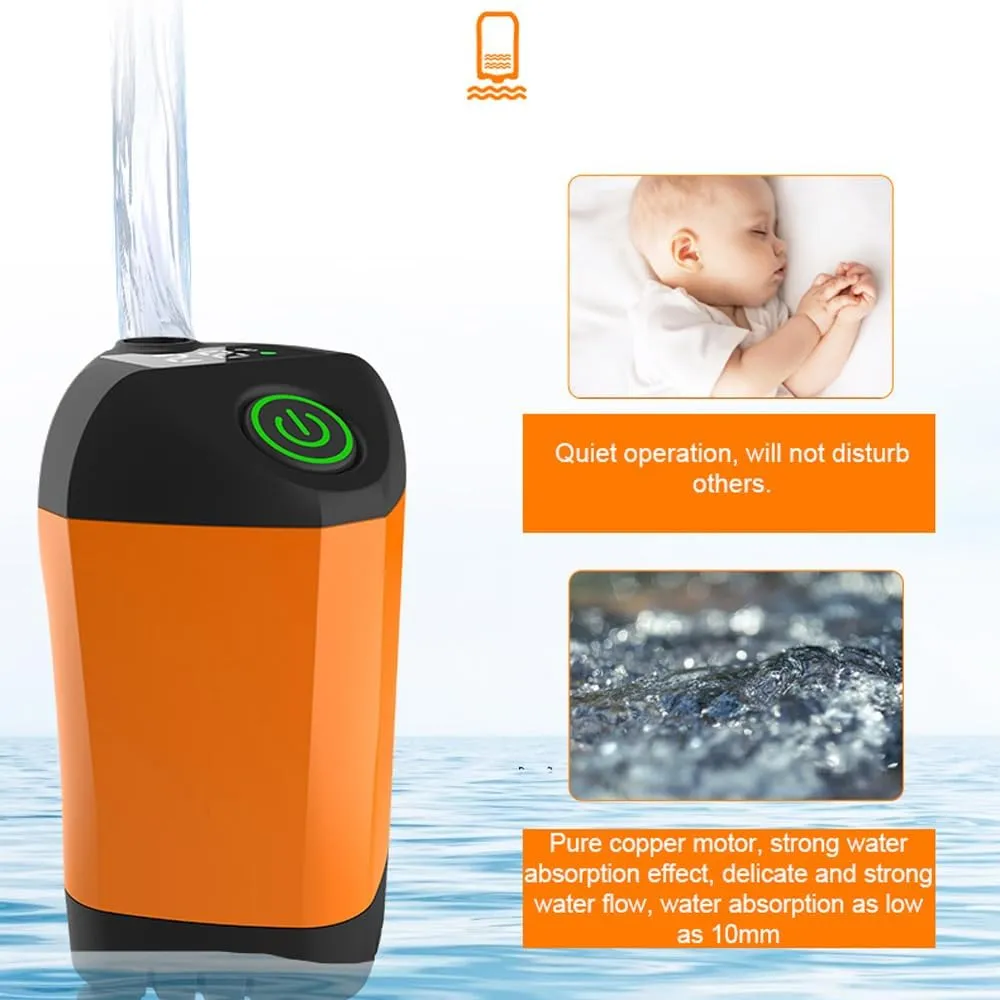 HXBER Portable Shower for Camping Electric Shower Pump IPX7 Waterproof for Camping Hiking Backpacking RV Travel Beach Pet Watering Outdoor Shower Kit