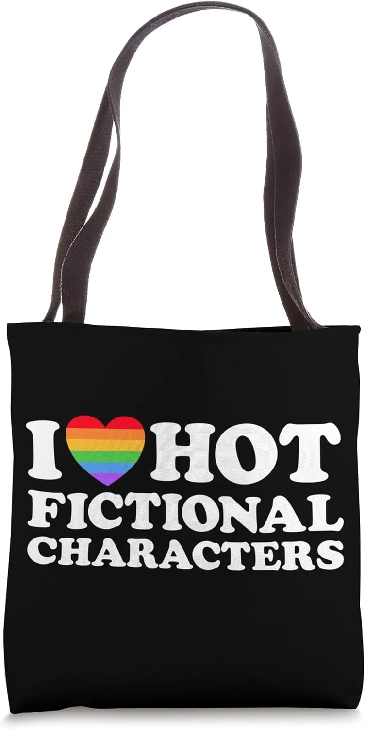 I Love Hot Fictional Character Funny Book Movie Game Gay Fan Tote Bag