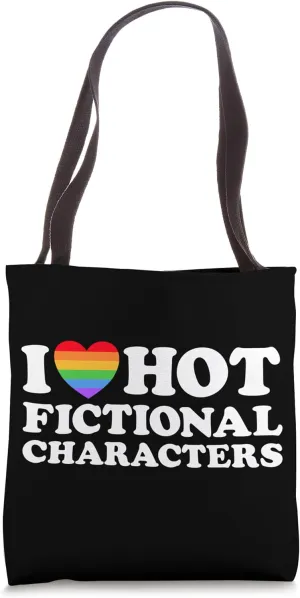 I Love Hot Fictional Character Funny Book Movie Game Gay Fan Tote Bag
