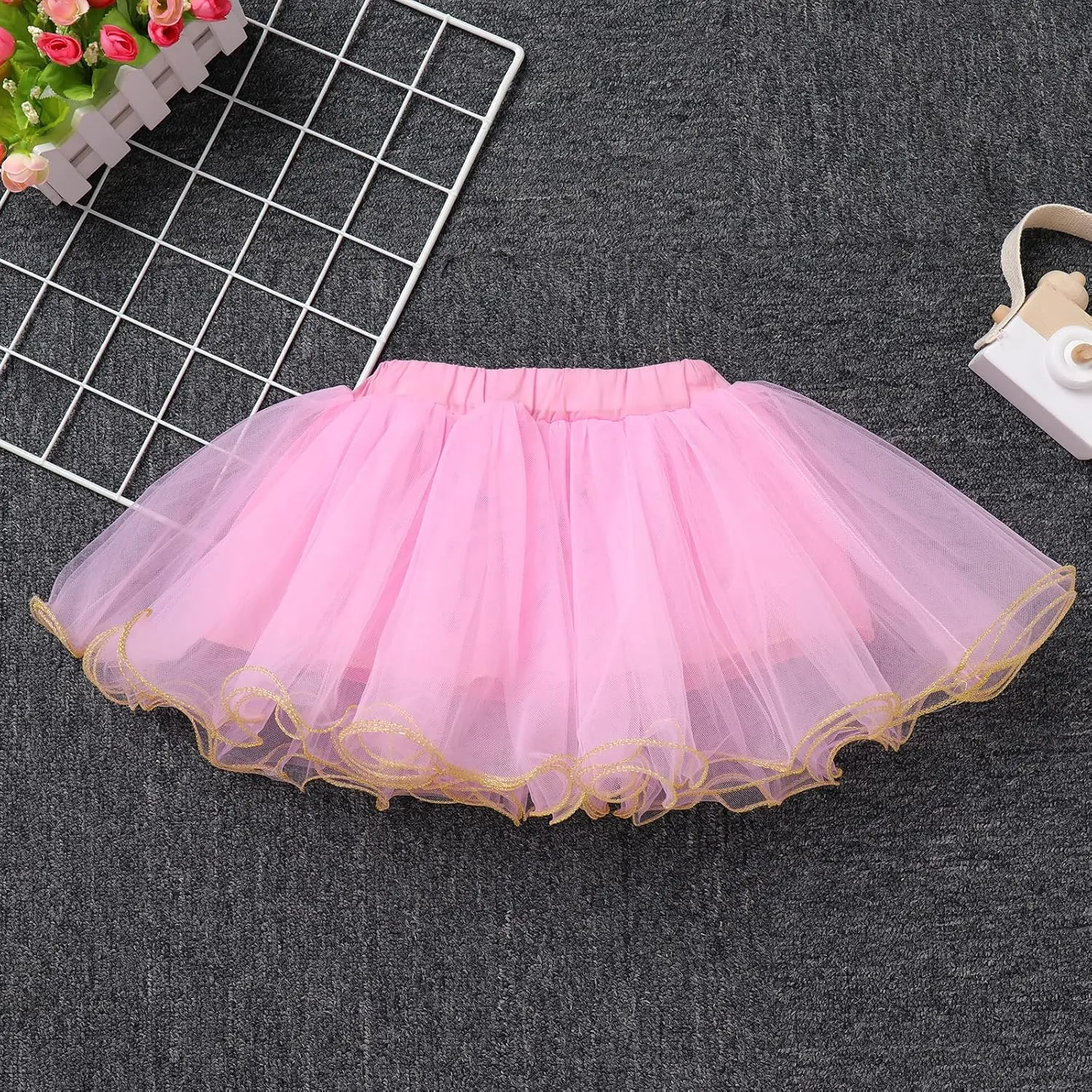 IBTOM CASTLE 1st/2nd/3rd Birthday Outfit for Baby Girls Bunting Fancy Princess Romper Rainbow Tutu Headband 3PCS Clothes Set