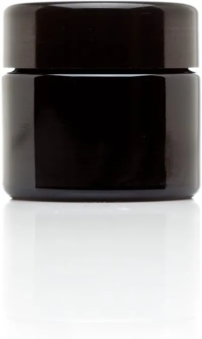 Infinity Jars Classic Black Glass Jar 50 ml (1.7 fl oz) Ultraviolet Airtight Smell Proof, Refillable Container, Screw top Jar for Long term storage Coffee, Spices, Tea, Dried Goods Jar for Kitchen