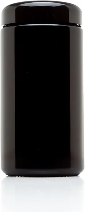 Infinity Jars Classic Black Glass Jar 500 ml (17 Fl Oz) Ultraviolet Airtight Smell Proof, Refillable Container, Screw Top Jar For Long Term Storage Coffee, Spices, Dried Goods Jar For Kitchen 3 Pack