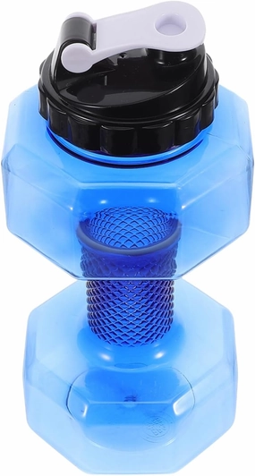 Insulated Gym Water Bottle Dumbbell Shape Large Capacity Sports Hydration Bottle Exercise Portable Jug