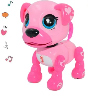 Interactive Puppy - Smart Pet, Electronic Robot Dog Toys for Age 3 4 5 6 7 8 Year Old Girls, Gift Idea for Kids ● Voice Control＆Intelligent Talking (Pink)