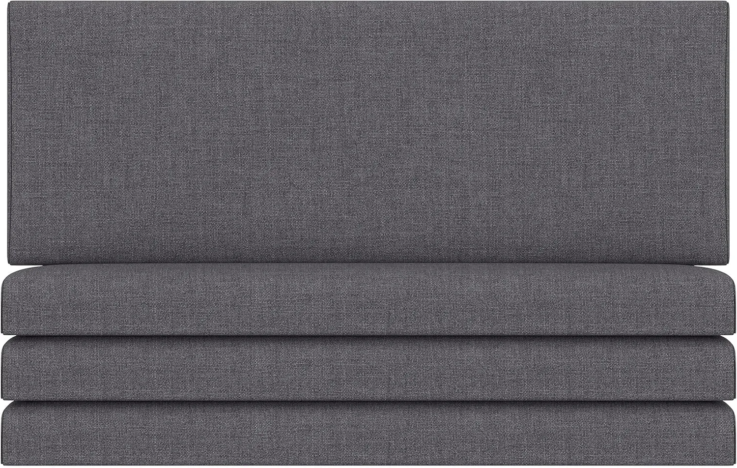 Jaxx Panelist Modern Padded Headboard – Set of 4 Wall Mounted Panels - Queen, Charcoal Microvelvet