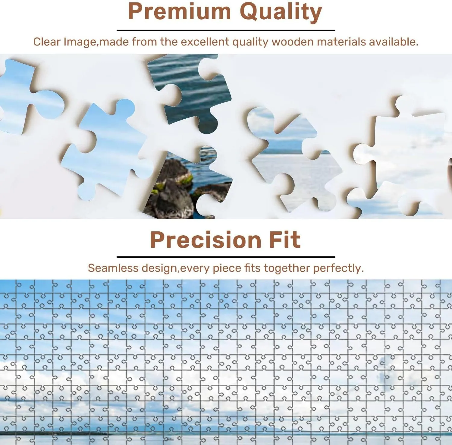 Jigsaw Puzzles 500 Pieces for Adult Fishing Boat Puzzle Game for Family Wooden Puzzle Toy Educational Games Puzzles for Home Decor