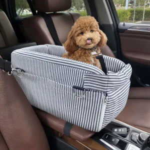 Johnear Puppy Dog Booster Seat for Small Dog up to 20 lbs Outing Car Travel, 3 in 1 Portable Pet Handbag Sofa Dog Car Center Console Seat ，Pet Carrier with Safety Belt for Passenger Seat