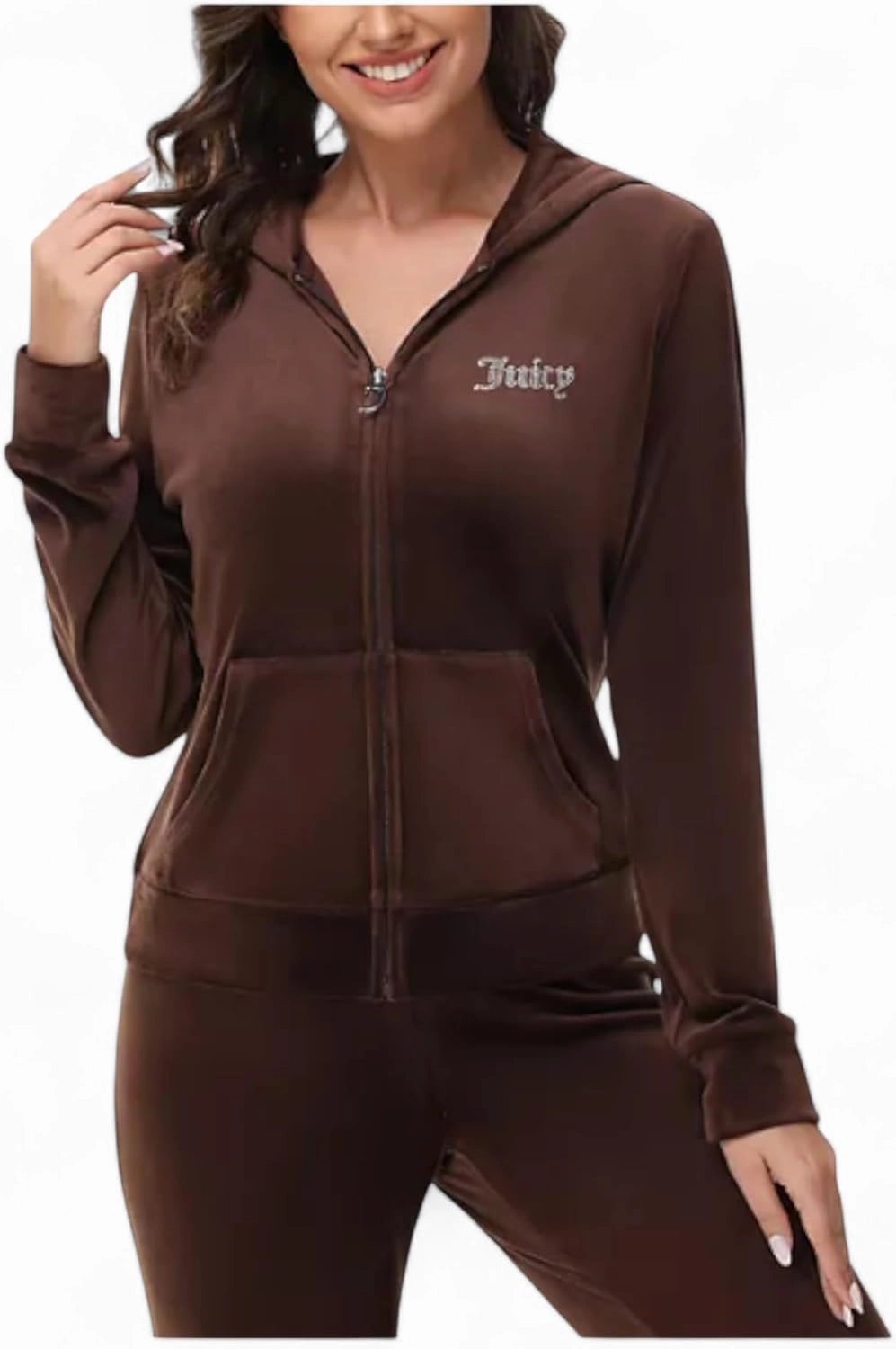 Juicy Couture Women's Bling Velour Hoodie