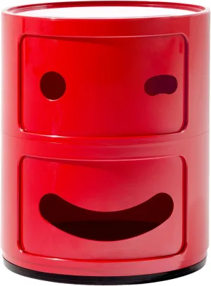Kartell Componibili Smile Unit, Red, 40 x 40 x 32 cm