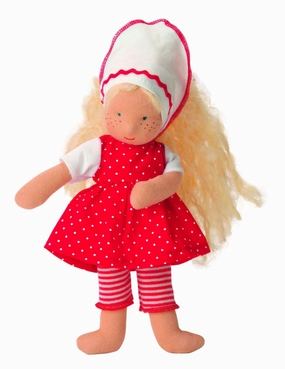 Kathe Kruse Waldorf 7" Baby Plush Toy, Mini It's Me Blonde