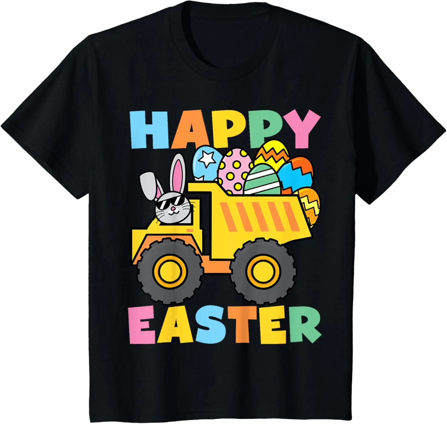 Kids Happy Easter Bunny Truck Easter Egg Hunt Boys Kids Toddler T-Shirt