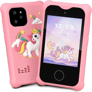 Kids Smart Phone Toys Cell Phone for Boys Girls Toddlers Baby Childrens 3-8 Years Old with Camera Touchscreen for Birthday